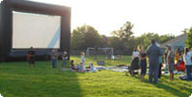 Giant Inflatable Movie Screen & Equipment Rental Santa Rosa CA, Inflatable Outdoor Movie Screen Rental, Movies in the Park